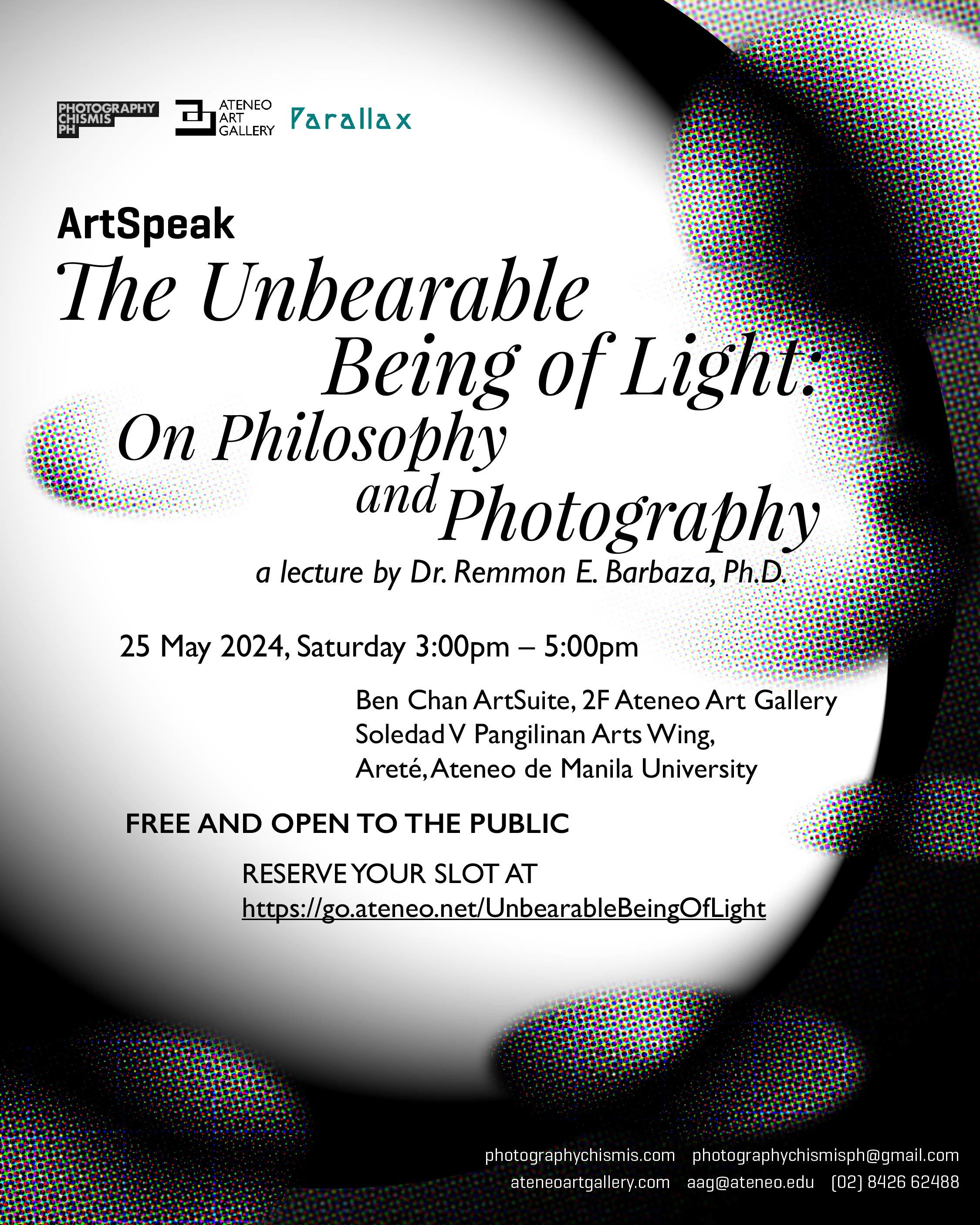 ArtSpeak: The Unbearable Being of Light: On… | Ateneo Art Gallery